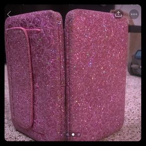 Pink glitter wallet